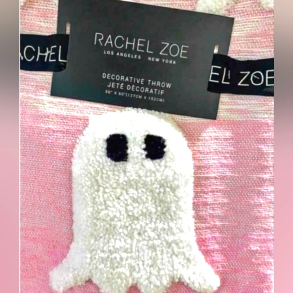 NEW Rachel Zoe Pink Ombre Ghost Throw/Blanket - Picture 2 of 5